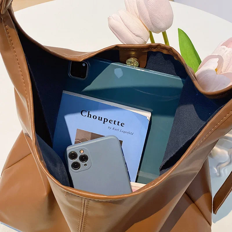 New Tote bag hand bill of lading shoulder women's bag retro simple large bag Tote bag - Image 4